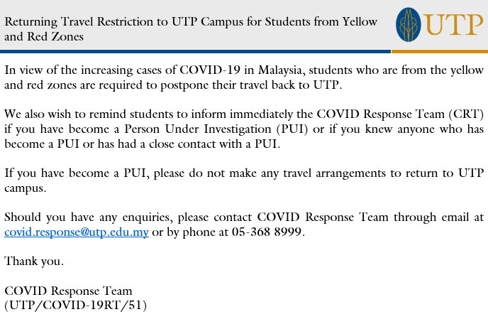 COVID-19 - Returning Travel Restriction to UTP Campus for Students from Yellow and Red Zones.png