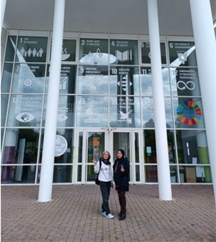 Maisarah and her supervisor AP Dr Suriati Sufian in front of UniLaSalle Rennes.jpg