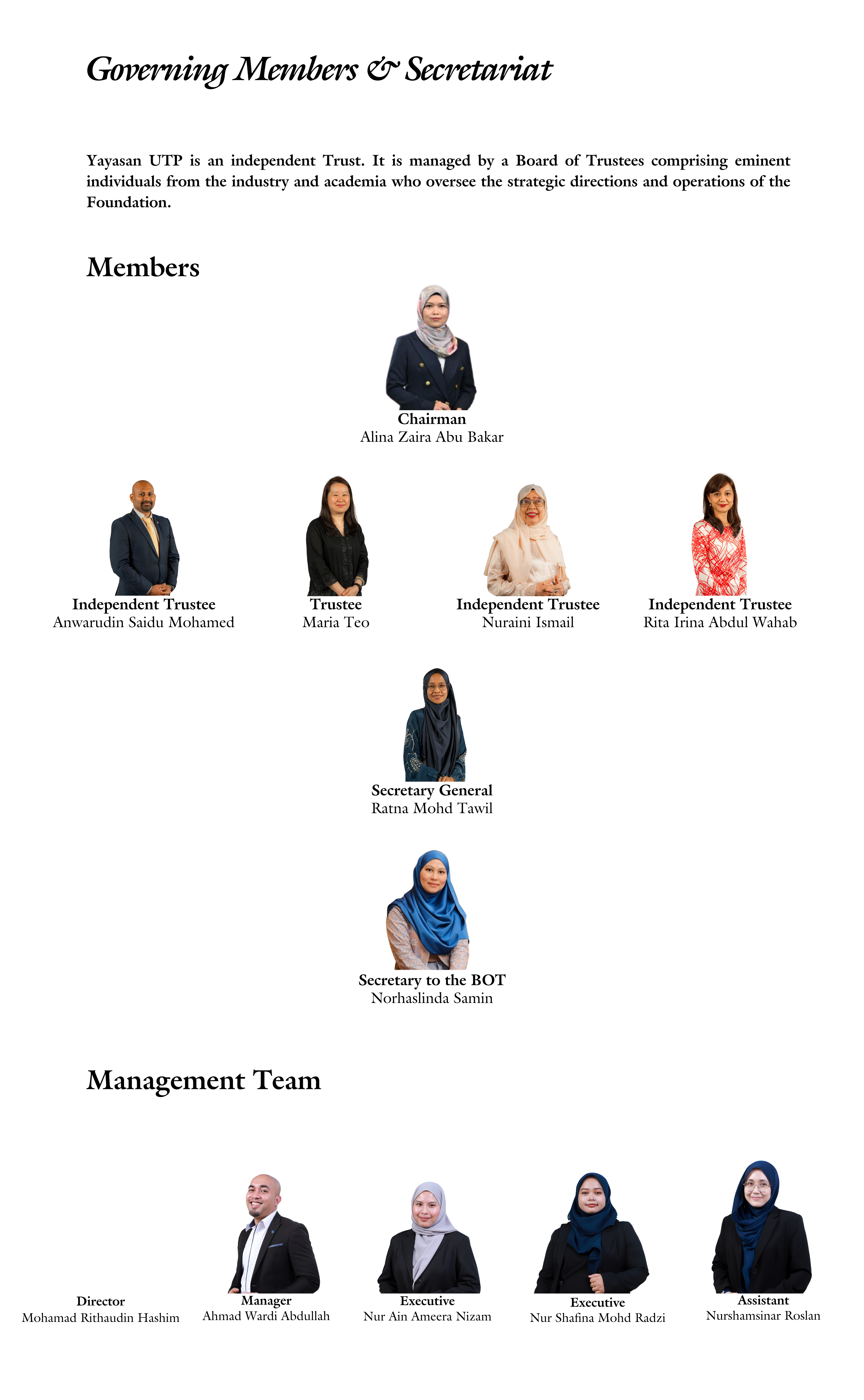 Governing Members & Secretariat